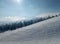 Daylight at winter ski resort