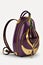 Daypack with purple aubergine vegetable design. Shoulder bag, elegant unusial leather luxury ornate leather bag, AI generative