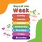 Days of the week poster for children