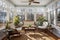 daytime interior shot of colonial revival sunroom