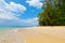 Daytime landscape with a beautiful beach and tropical sea