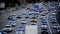 Daytime Rush Hour Traffic on Busy Freeway in Los Angeles