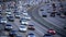 Daytime Rush Hour Traffic on Busy Freeway in Los Angeles