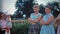 DAYTON, OHIO 1953: Rural housewives dressed for fashion enjoy a sunday together.