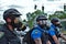 Dayton, Ohio United States 05/30/2020 police officers putting on gas masks preparing to deploy OC pepper spray and tear gas at a