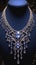 Dazzling adornment Detailed shot of an elegant diamonds necklace