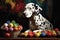 Dazzling Dalmatian Puppy\\\'s Easter Artistry (AI Generated)