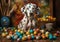 Dazzling Dalmatian Puppy\\\'s Easter Artistry (AI Generated)