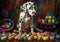 Dazzling Dalmatian Puppy\\\'s Easter Artistry (AI Generated)