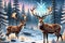 Dazzling Deer Delight, where a festive reindeer is enveloped in twinkling lights,