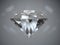 Dazzling diamond on black background 3D illustration