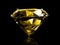 Dazzling diamond Yellow gemstones on black background