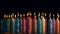 Dazzling lineup of patterned birthday candles adding excitement to celebratory designs