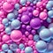 Dazzling Pink, Violet, and Blue Bubbles Abstract - Mesmerizing Artistic Background.