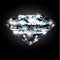 Dazzling shiny colorful diamond on black