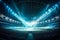 Dazzling Spotlight Show: Illuminated Stadium in Spectacular Display. AI generated