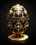 A Dazzling Work of Art. A Faberge Egg of Pure Gold with Vibrant and Colorful Details. Generative AI