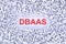 DBAAS concept scattered binary code 3D