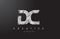 DC D C Letter Logo with Zebra Lines Texture Design Vector.