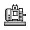 dc generator electrical engineer line icon vector illustration