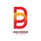 Dd initia b letter logo design