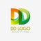 The DD logo with striking colors and gradations, modern and simple for industrial, retail, business, corporate. this DD logo made