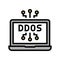 ddos attack color icon vector illustration