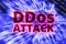 DDOS on a Digital Binary Warning above electronic circuit board