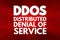 DDoS - Distributed Denial of Service acronym, technology concept background