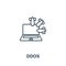 Ddos icon. Monochrome simple Cyber Security icon for templates, web design and infographics