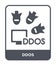 ddos icon in trendy design style. ddos icon isolated on white background. ddos vector icon simple and modern flat symbol for web