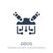 Ddos icon. Trendy flat vector Ddos icon on white background from