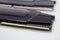 DDR4 DRAM memory modules on white close-up