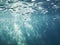 De-focused blurred transparent blue colored clear calm water surface texture with splashes and bubbles. Trendy abstract nature