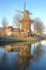 De Gooyer Windmill, the tallest wooden windmill in the country, located close to Tropenmuseum, Amsterdam