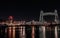 De Hef bridge Rotterdam by night