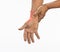 De quervain\'s are pain near the base of the thumb by swelling of tendon thumb wrist hurt because using computer