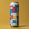 De Stijl-inspired Can Of Beer With Geometric Design