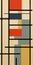 De Stijl Inspired Digital Constructivism On Khaki Wood