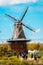 De Zwaan windmill in Holland Michigan during tulip time