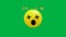 Dead and bad day emoji seamless loop expression animation