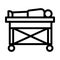 Dead body Vector Thick Line Icon For Personal And Commercial Use