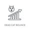 Dead cat bounce linear icon. Modern outline Dead cat bounce logo