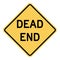 Dead end road sign