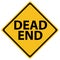 Dead End Road Sign isolated