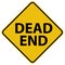 Dead end Sign. Dead end warning symbol. Dead end road sign. flat style