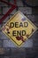 Dead End Sign on the wall