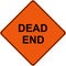 Dead End warning sign