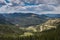 Dead Indian Pass in the  Absaroka Mountains Wyoming. Wyoming Highway 296. Summertime scene