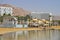 The dead sea resorts in Israel. View of the hotel and the beach. Israel